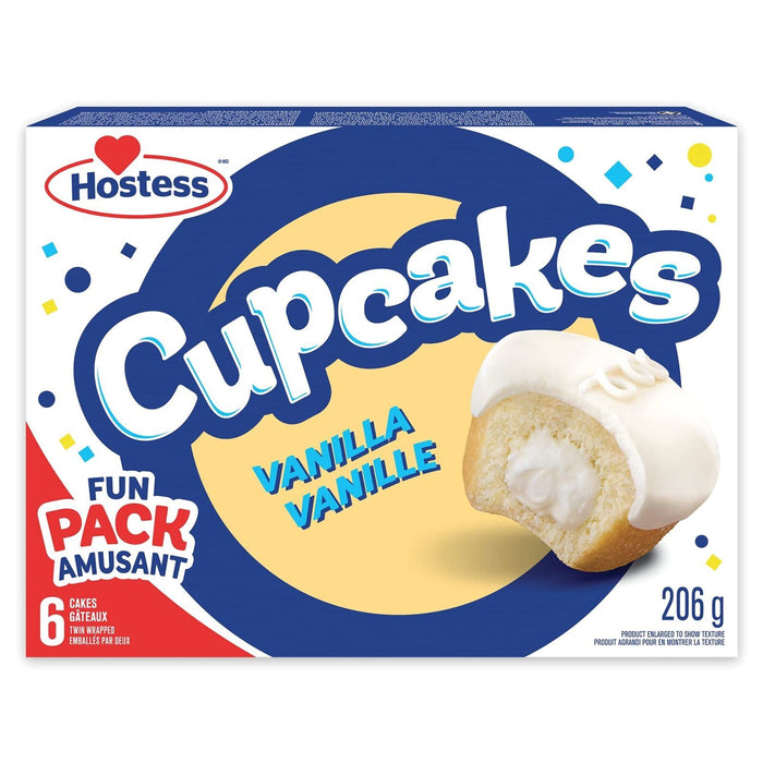 Hostess Vanilla Cupcakes 206g/7.3oz Box