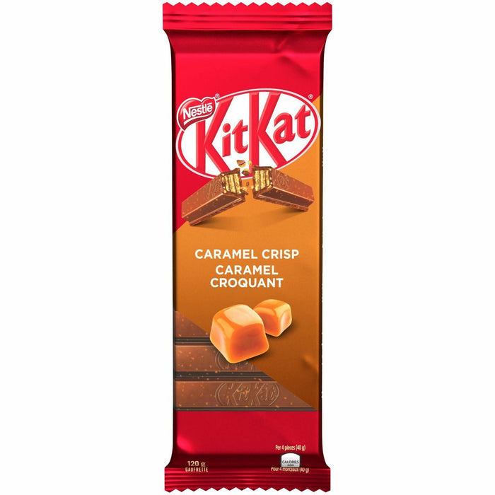 Kit Kat Chocolate Caramel Crisp Wafer Bar 120g 12 Bars - CanadaGrocery