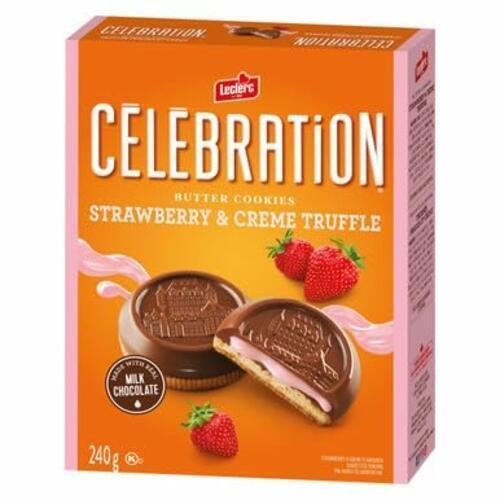 Leclerc Celebration Cookies Strawberry and Creme Truffle 9oz {Canadian Product} - CanadaGrocery