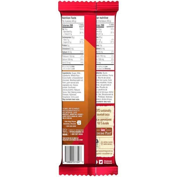 Kit Kat Caramel Crisp Wafer Bar 4.2oz 3 Bars, Canadian Product. 1-5 DAY SHIPPING