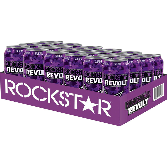 Rockstar Energy Drink Revolt Grape, 24 CANS