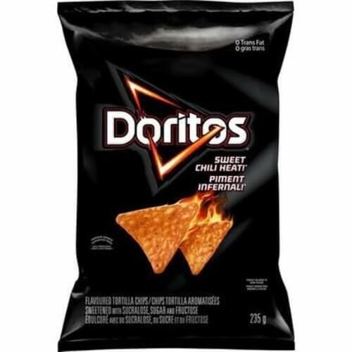 Doritos Sweet Chili Heat Tortilla Chips, 235g/8.3 oz., Bag, {Canadian Product}