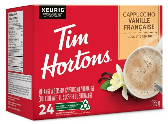 Tim Hortons French Vanilla Cappuccino K-Cups 24ct, 355g