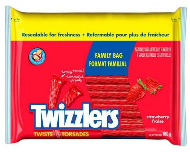 TWIZZLERS Strawberry Twists Candy, 680g