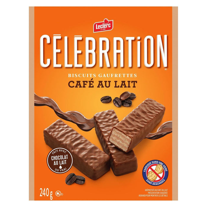 Celebration Cafe Au Lait Milk Chocolate Wafer Cookies 240g