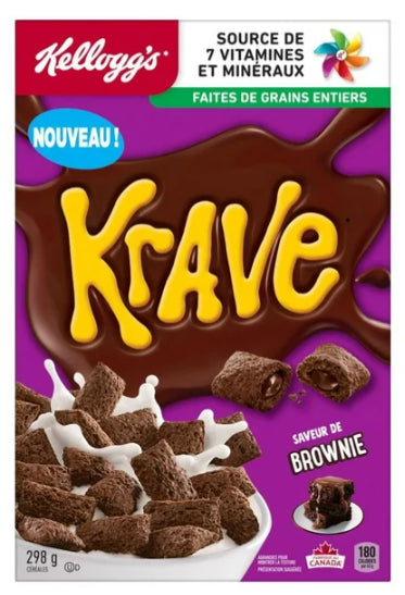 Kellogg's Krave Brownie Flavor Cereal 298g