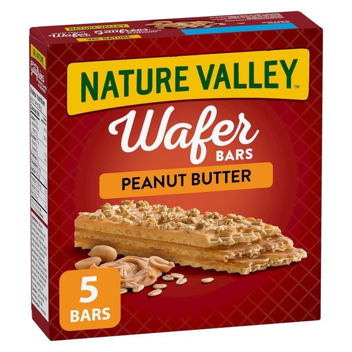 NATURE VALLEY Crispy Creamy Wafer Bars, Peanut Butter, 5 Count, 184g/6.5oz