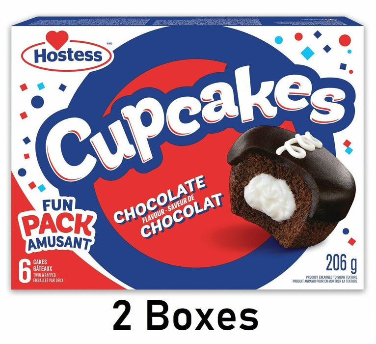 Hostess Cupcakes Chocolate Cake 206g Each 2 Boxes