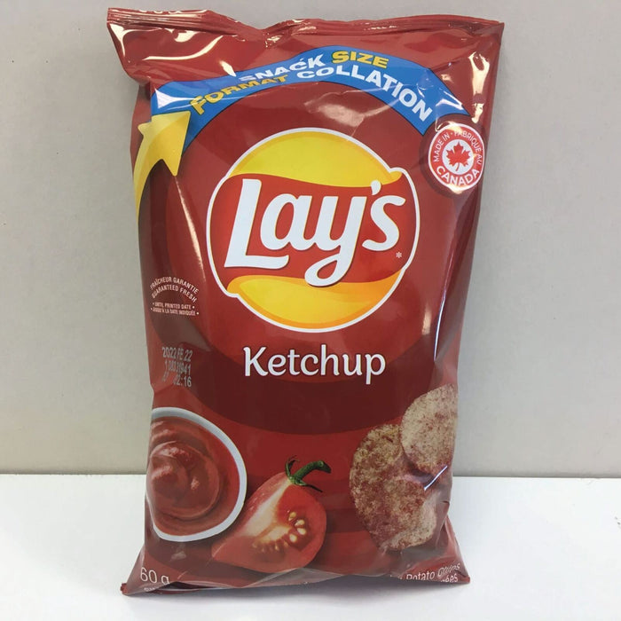 Lays Ketchup Potato Chips, 2.1oz Vending Sized, 3 BAGS