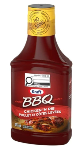 Kraft Chicken & Rib BBQ Sauce, 455ml