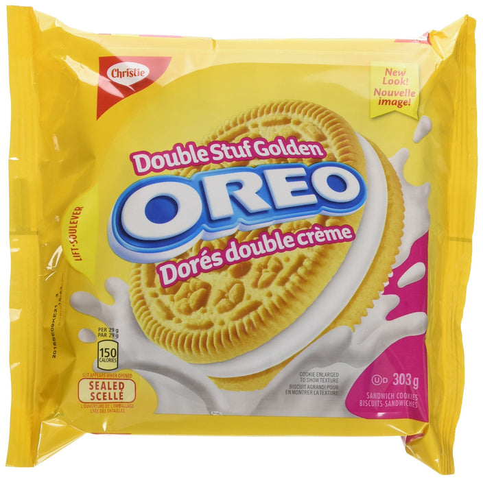 Christie Oreo Golden Double Stuf Cookies, 303g/10.7oz