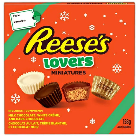 Reese's Lovers Miniatures, White and Dark Chocolate Gift Box, 158g