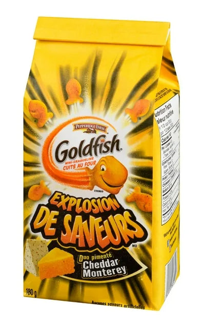 Goldfish Cheddar Jack'd Flavor Blasted, Crackers, 180g