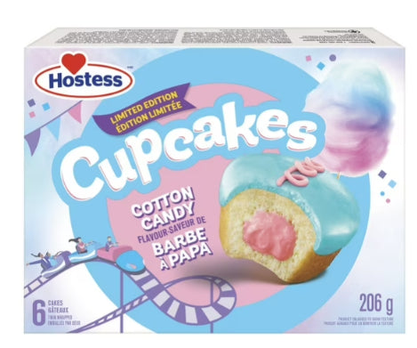 Hostess Cotton Candy Flavor Cupcakes, 206g