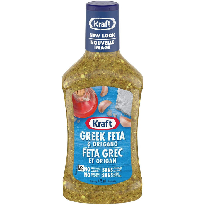 Kraft Greek Feta & Oregano Salad Dressing, 475mL