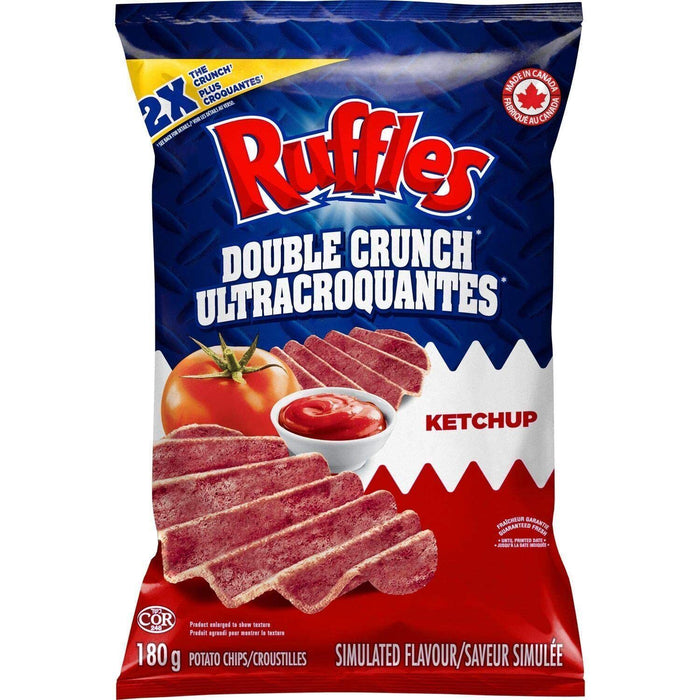 Ruffles Double Crunch Ketchup Potato Chips, 180g/6.3 oz. - CanadaGrocery