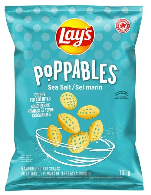 Lay's Poppables Sea Salt Flavored Potato Snacks, 130g