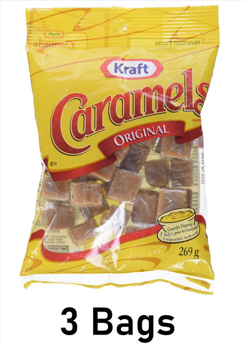 Kraft Original Caramels - 3 Pack, Net Weight 807g/28.5oz