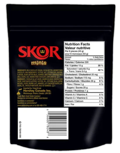 Skor Minis Chocolate Toffee Candy Pouch 191g