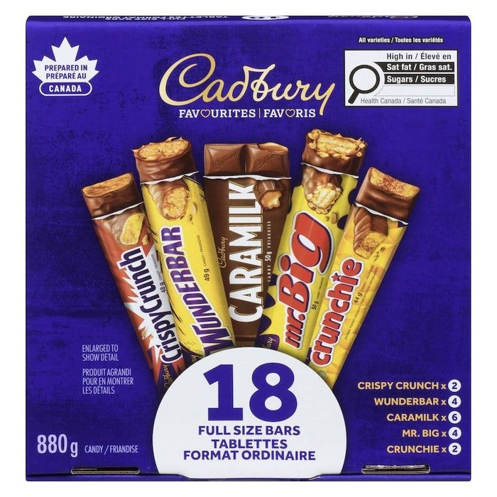 Cadbury Assorted Mini Chocolate Candy Bag, 880g