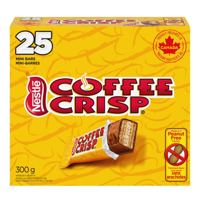 Coffee Crisp Mini Chocolate Bars, 25pcs, 300g