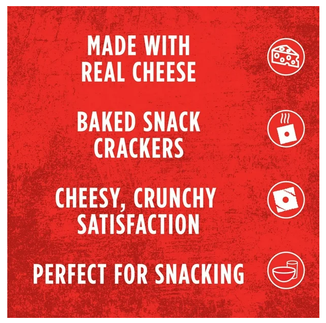 Cheez-It Baked Snack Crackers Italian Four Cheese Flavor, 200g - CanadaGroceryStore