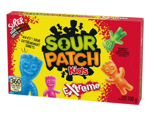 Sour Patch Kids Extreme Candy, Sour Candy, Gummy Candy, Candy Box, 100g