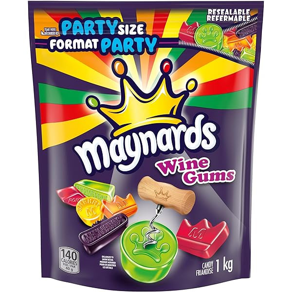 Maynards Wine Gums, 1kg /2.2lbs Each 4 Jumbo Bags