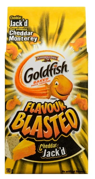 Goldfish Cheddar Jack'd Flavor Blasted, Crackers, 180g