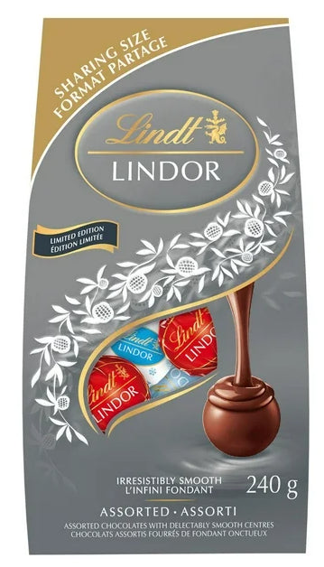 Lindt LINDOR Limited Edition Assorted Chocolate Truffles, 240g Bag