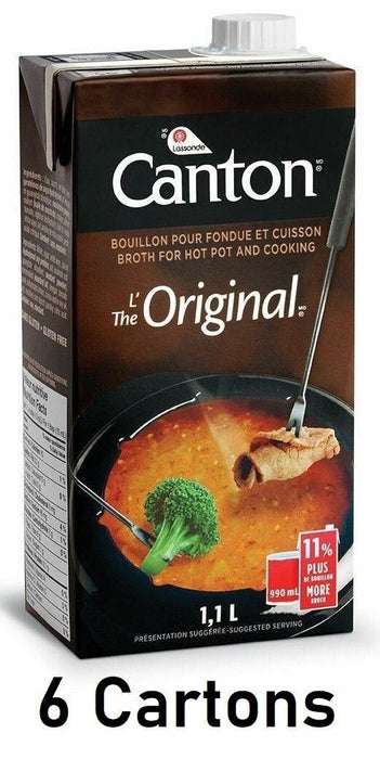 Canton Fondue Broth For Hot-Pot & Cooking The Original Flavor 1.1L Each 6 Carton