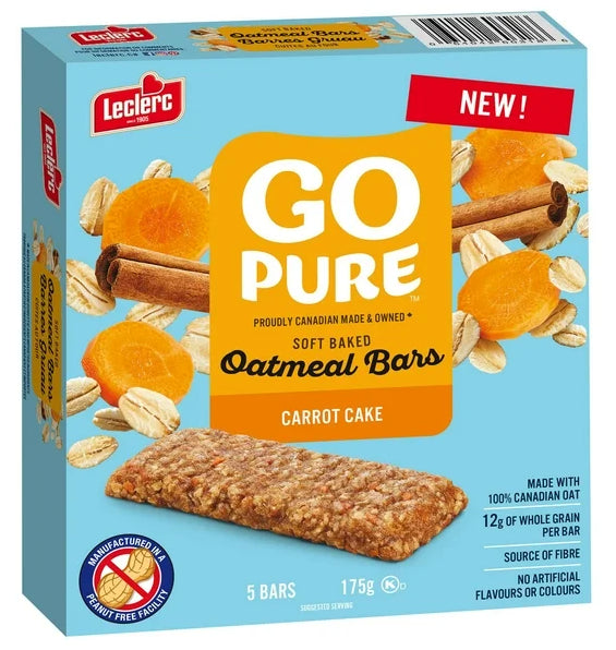 Go Pure Soft Baked Carrot Cake Oatmeal Bars, 175g