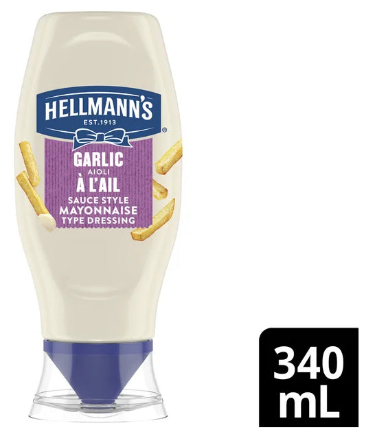 Hellmann's Garlic Aioli Mayonnaise, 340ml