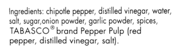 Tabasco Chipotle Pepper Sauce 57 ml