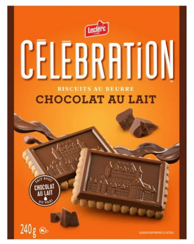 Celebration Milk Chocolate Top Butter Cookies, 240g