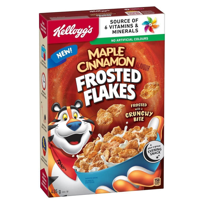 Kellogg's Maple Cinnamon Frosted Flakes Cereal, 435g/15oz Box