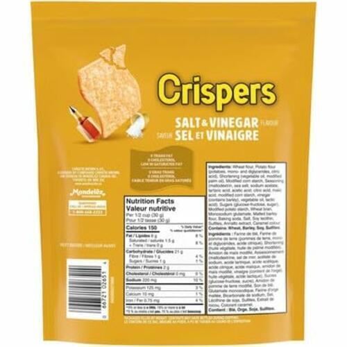 Christie Crispers, Salt & Vinegar Crackers, 145g/5.1oz