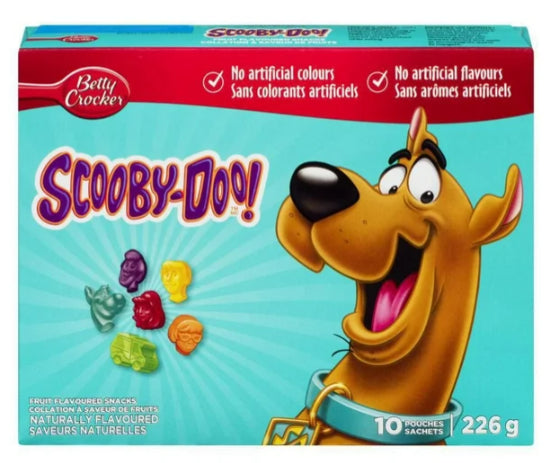 Betty Crocker Scooby-Doo Fruit Flavored Snacks, 10 Pouches, 226g