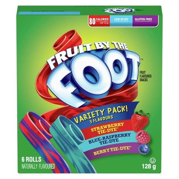 Betty Crocker Fruit by The Foot Variety Pack, 6ct, 128g/4.5oz