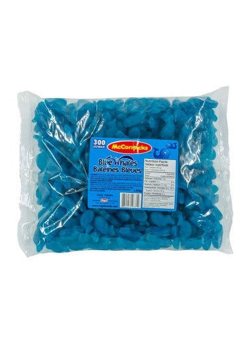 McCormicks Blue Whales Gummy Candy, 300 Count, 1.8 kg/4lb Bag