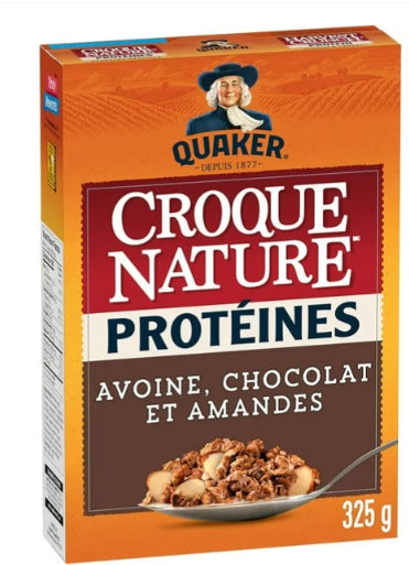 Quaker Harvest Crunch Protein Oat, Chocolate & Almond Cereal, 325g