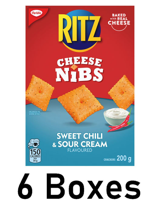 Christie Ritz Cheese Nibs Sweet Chili & Sour Cream Crackers 180g Each 6 Boxes - CanadaGrocery