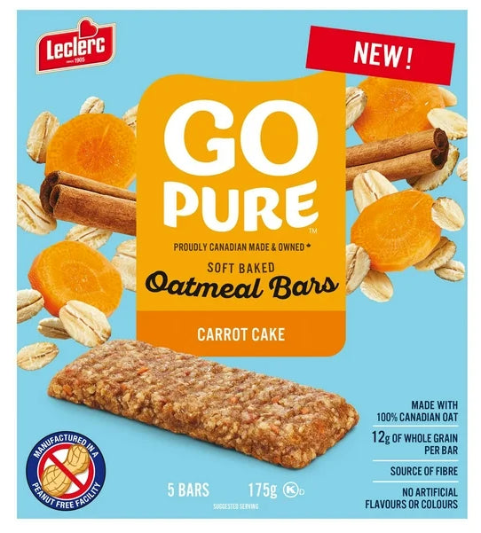 Go Pure Soft Baked Carrot Cake Oatmeal Bars, 175g