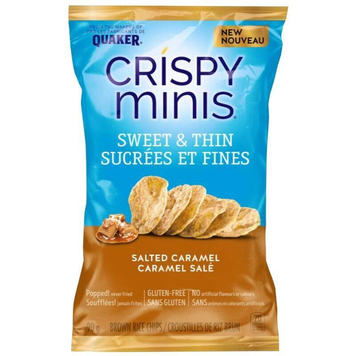 Quaker Crispy Minis Sweet and Thin Salted Caramel Chips 90g Each 6 Bags