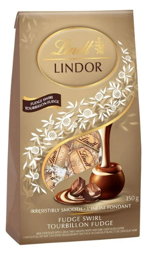 Lindt LINDOR Fudge Swirl Chocolate Truffles, 150g Bag