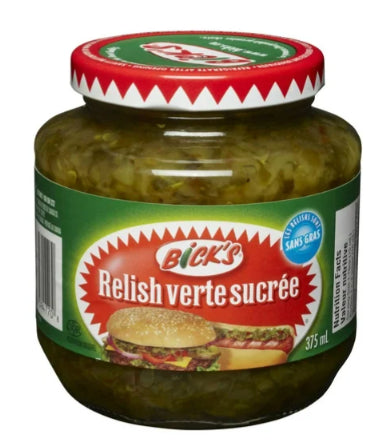 Bick's Sweet Green Relish, 375mL