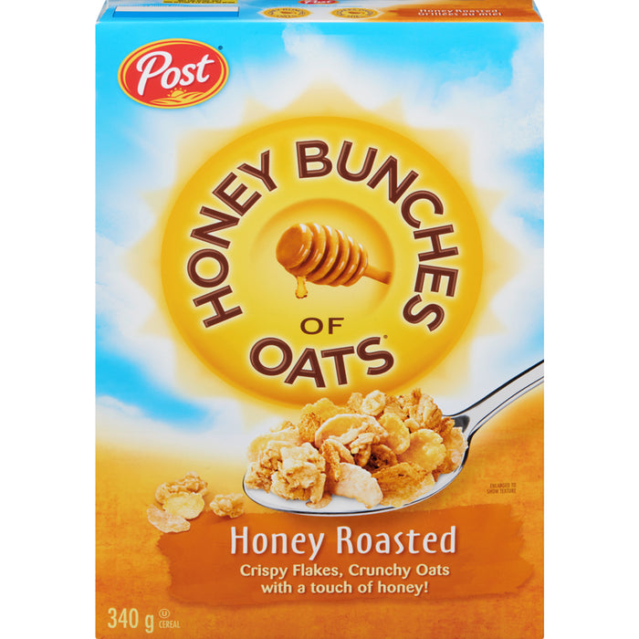 Post Honey Bunches of Oats Honey Roasted Cereal, 340g/12oz Box