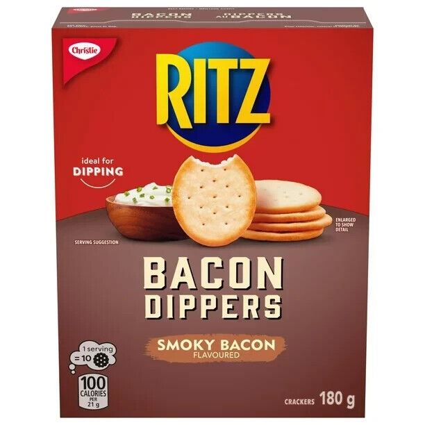 Christie Ritz Bacon Dippers Crackers 180g Each 8 Boxes - CanadaGrocery