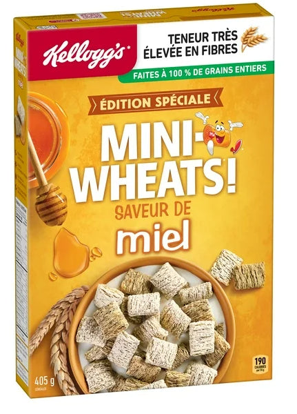 Kellogg's Mini Wheats Honey Cereal, 405g