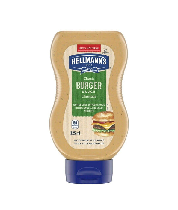 Hellmann's Classic Burger Sauce Dipping Sauce 325 ml Each 4 Bottles